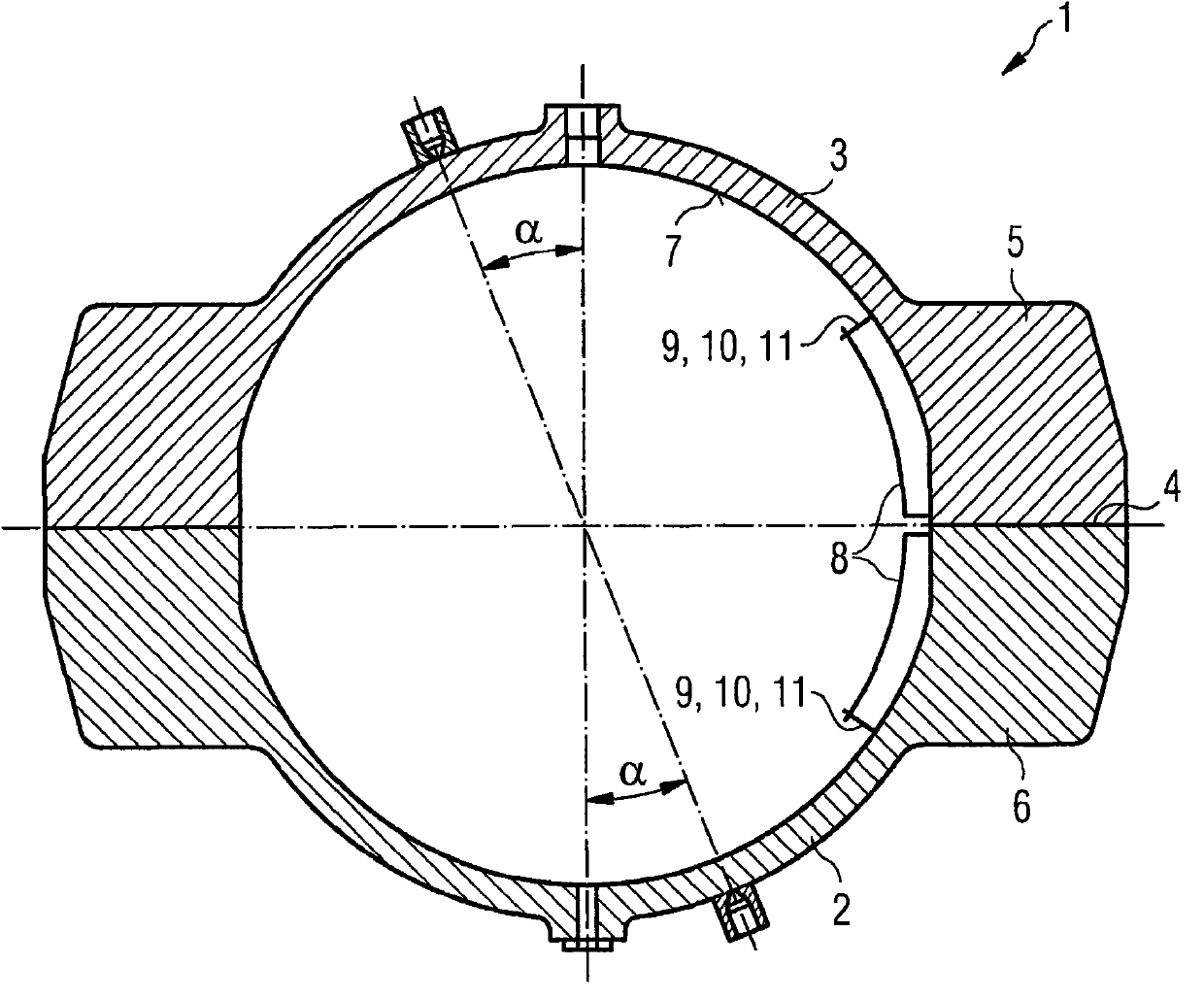 Turbine housing with wall cladding