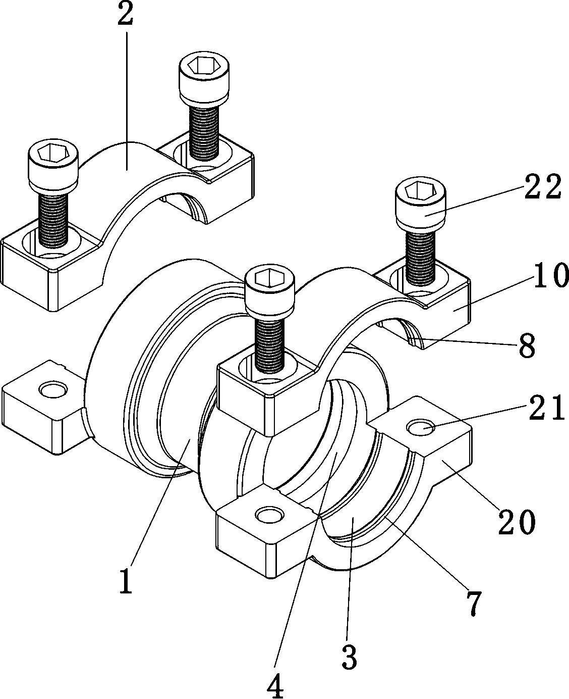 Simply assembled and disassembled pipeline connecting piece