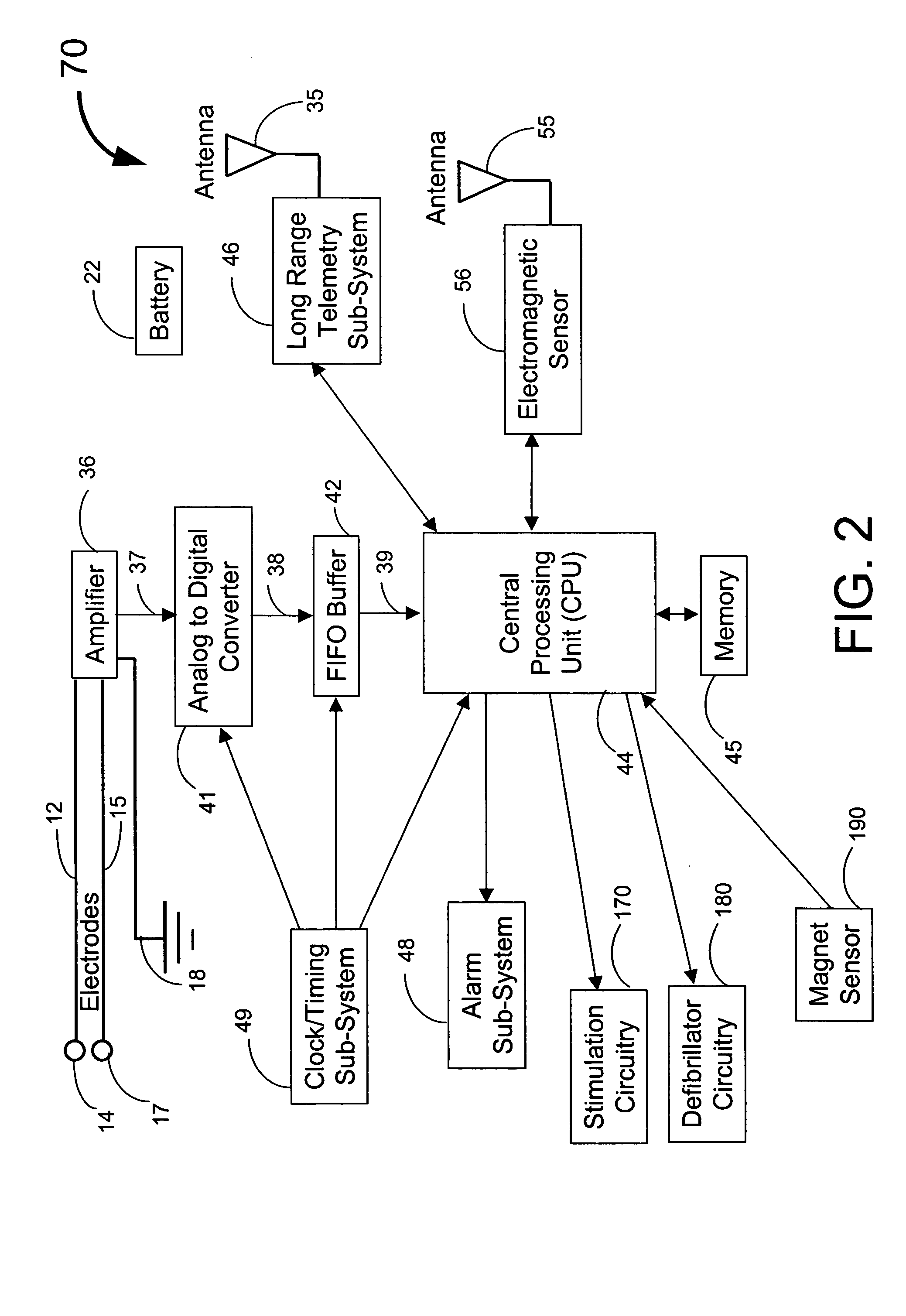 Implantable medical system with long range telemetry