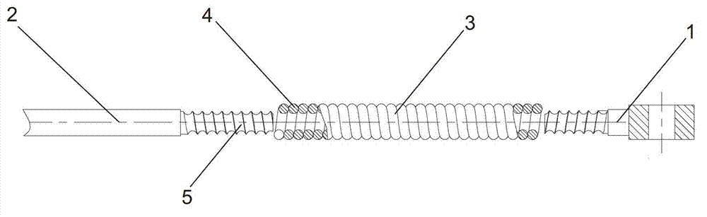 Over-positioning elastic push-pull cable flexible shaft