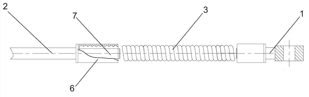 Over-positioning elastic push-pull cable flexible shaft