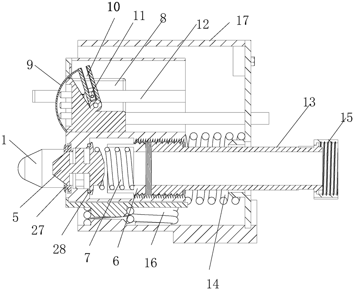 Automatic unhooking device for railway freight car circuit