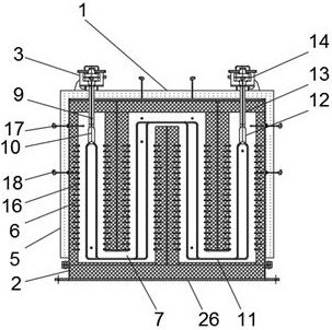 Medium heating device for testing military parts