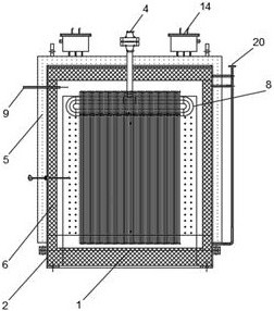 Medium heating device for testing military parts