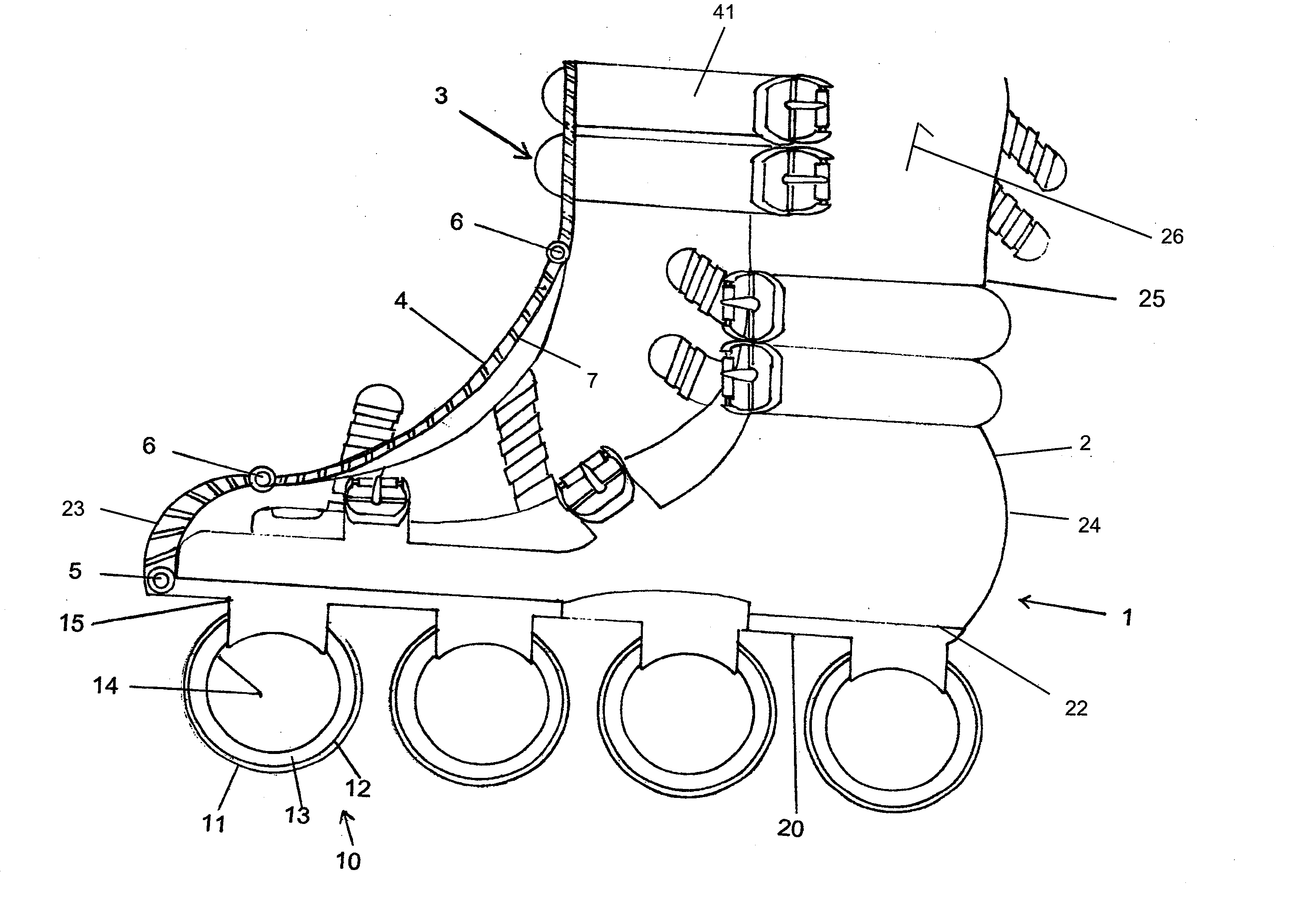 Spokeless Wheel Inline Skate