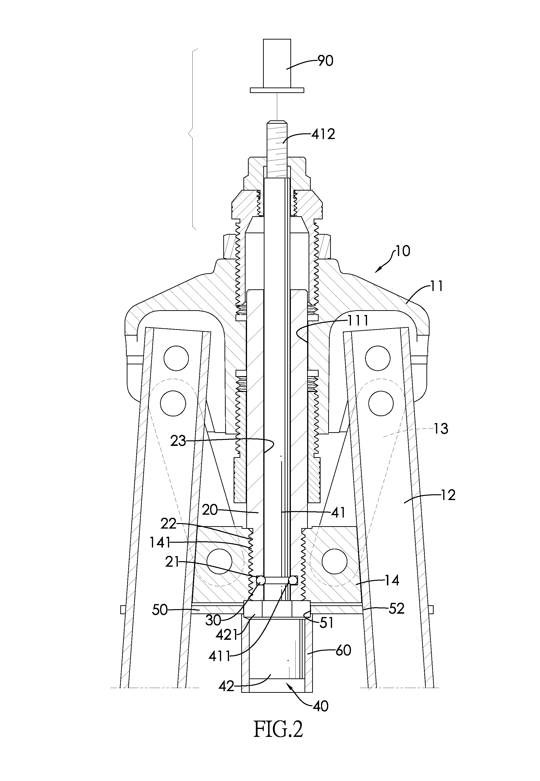 Hand-held rivet nut (rivet bolt) tool with quick-change mandrel