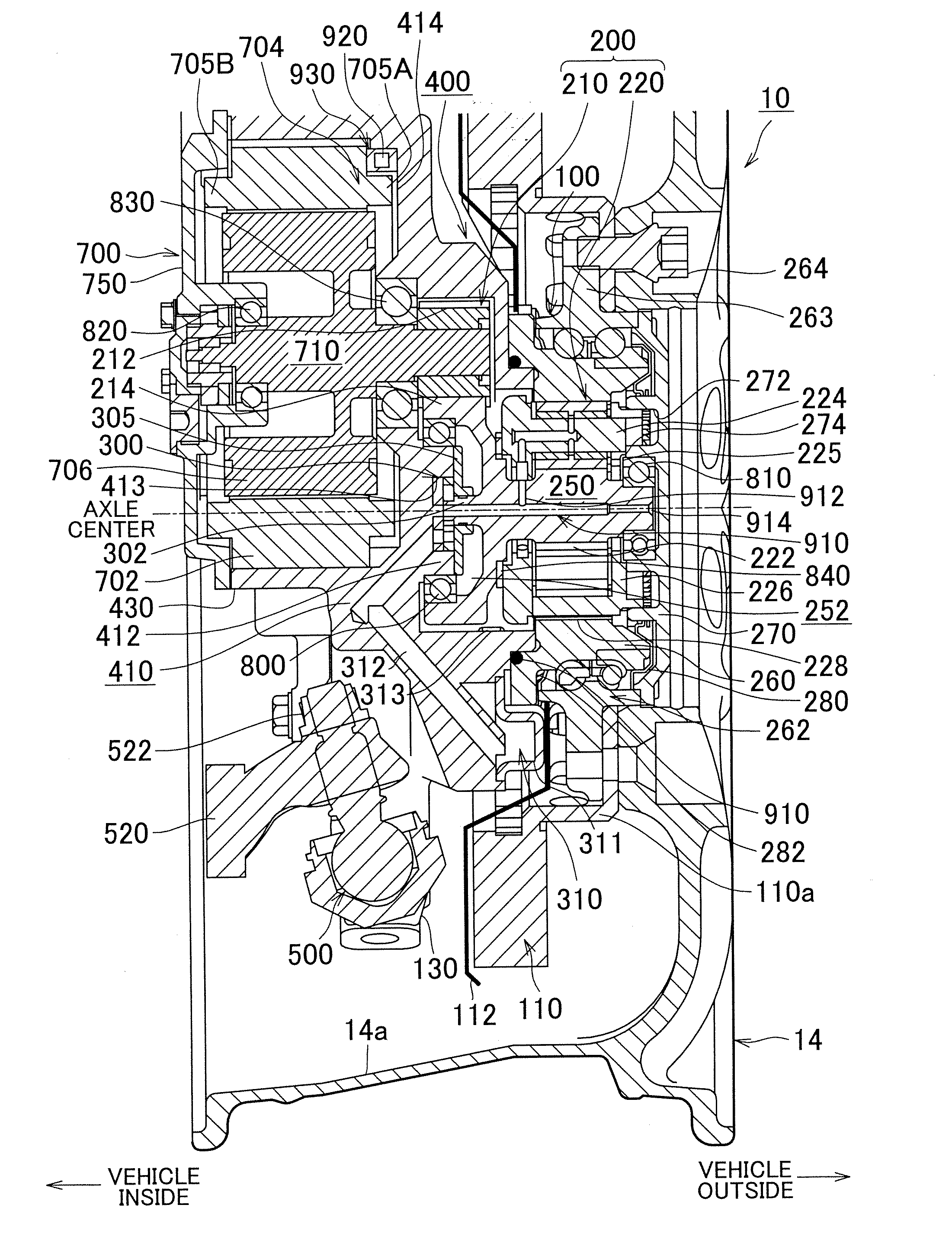 In-wheel motor and wheel assembly with this in-wheel motor