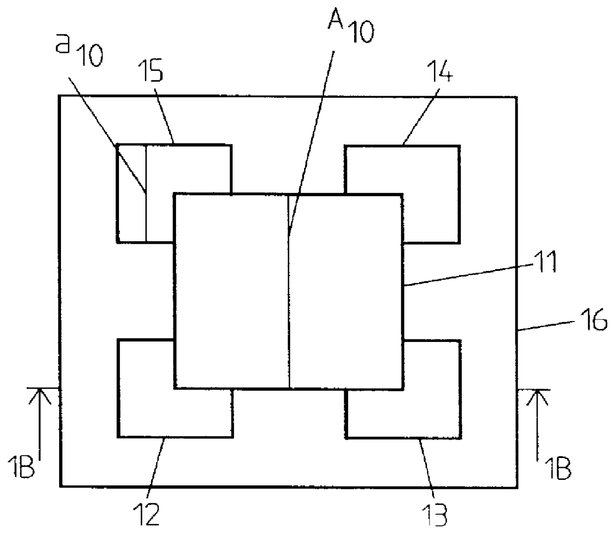 Antenna arrangements having radiating elements radiating at different frequencies