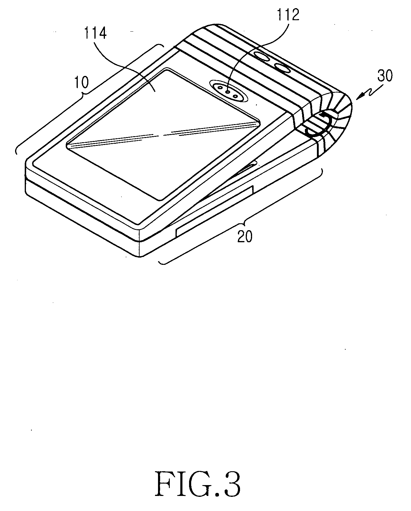 Slide-type portable terminal using flexible material