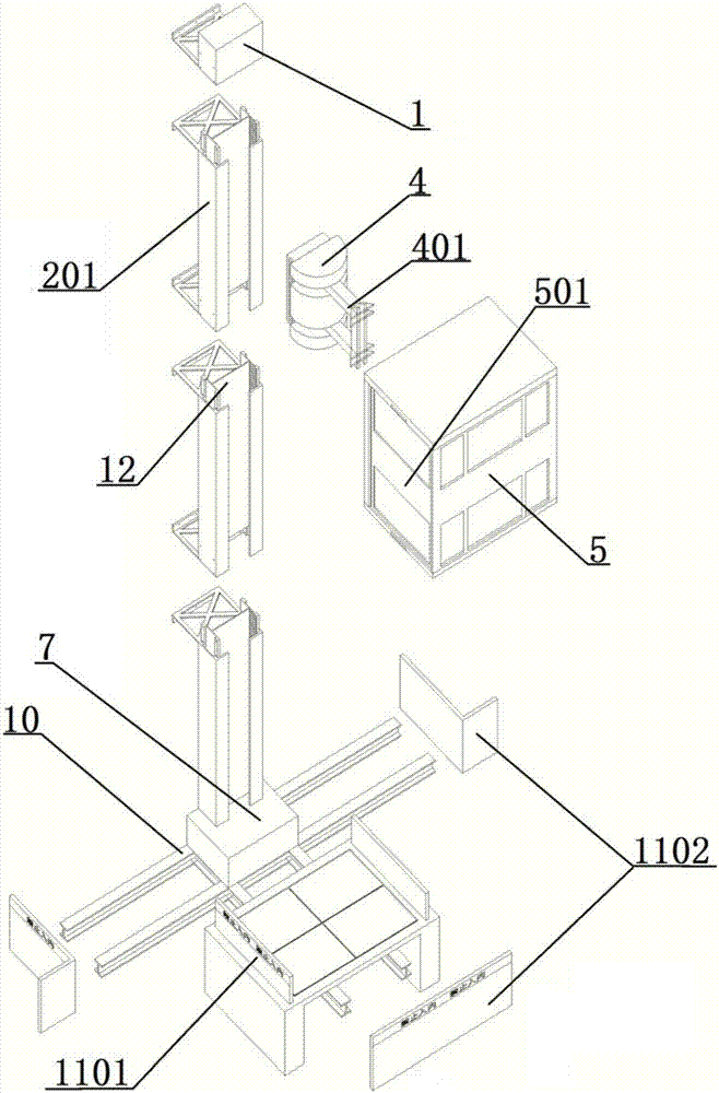 Electric lifting device applicable to transformation of old residential building and transformation method