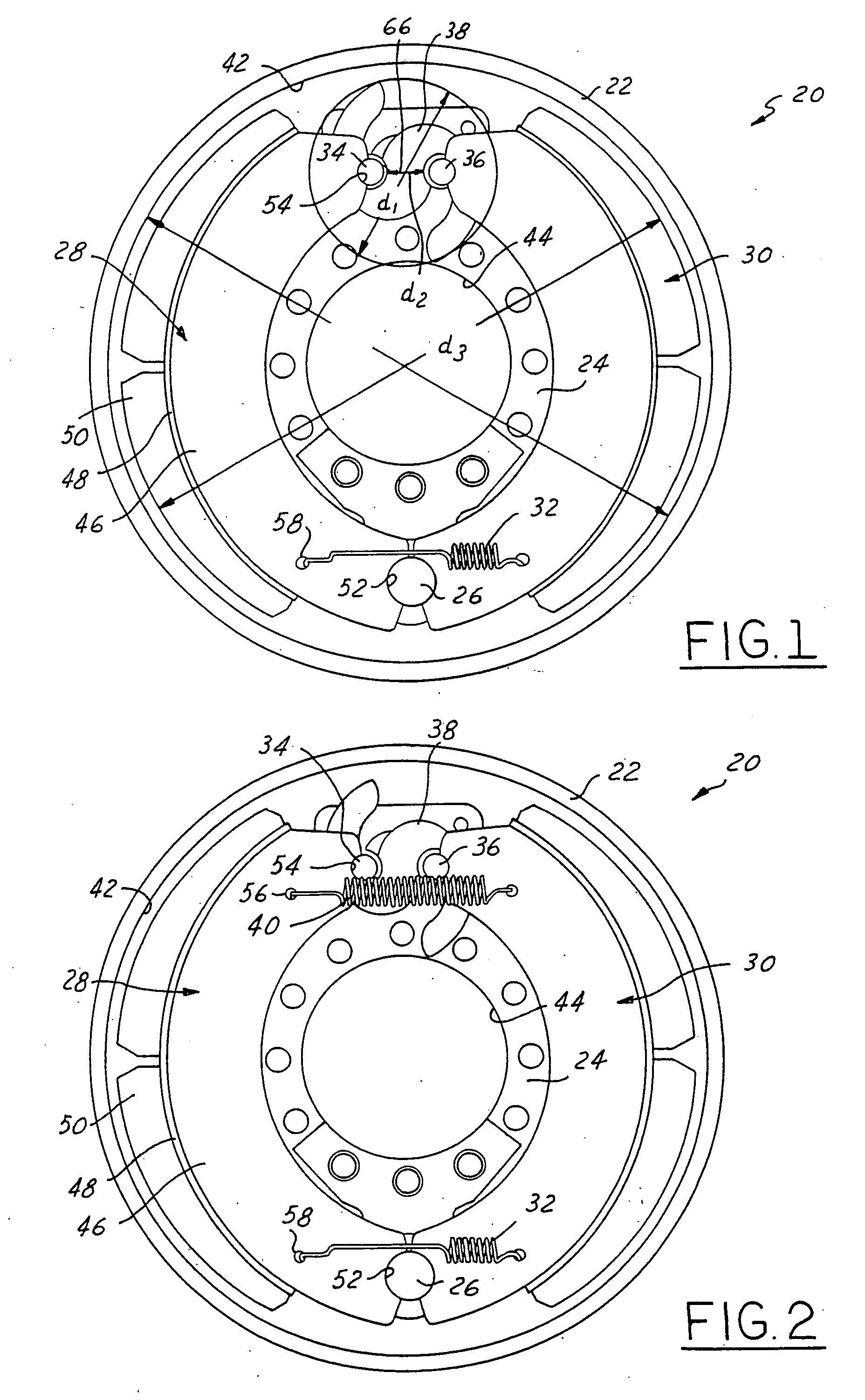 Cam actuated drum brake