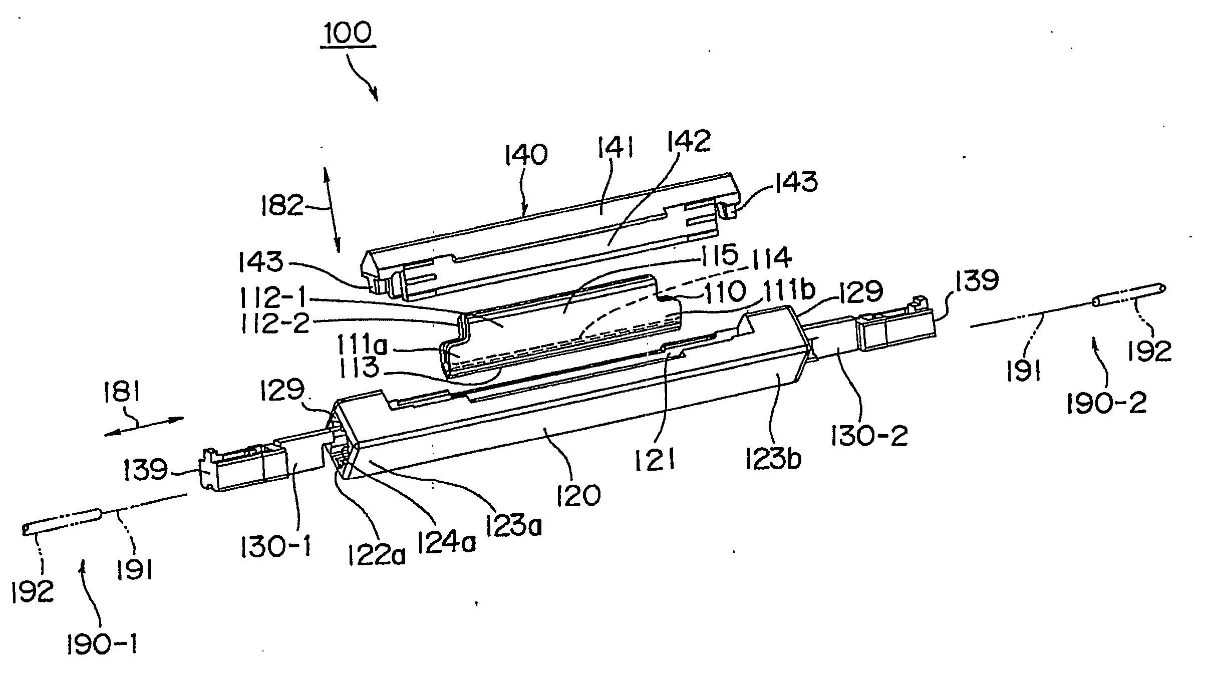 Optical fiber mechanical splice with strain relief mechanism