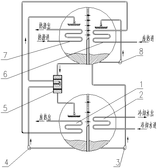 Second-kind lithium bromide absorption heat pump unit system