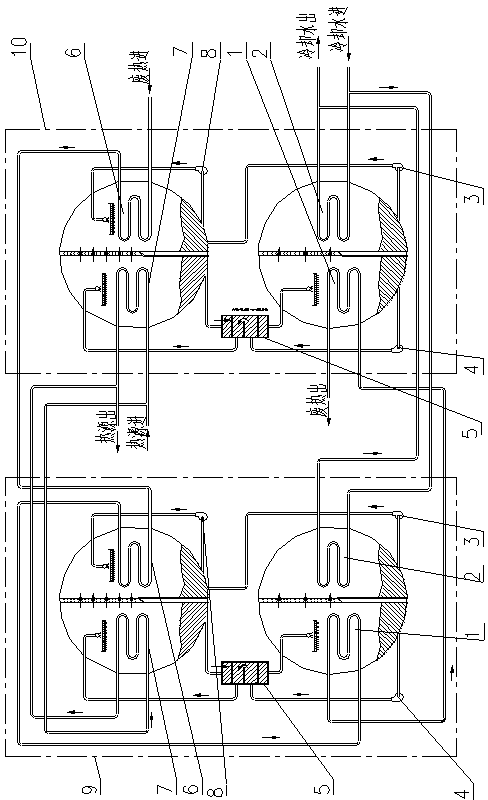 Second-kind lithium bromide absorption heat pump unit system