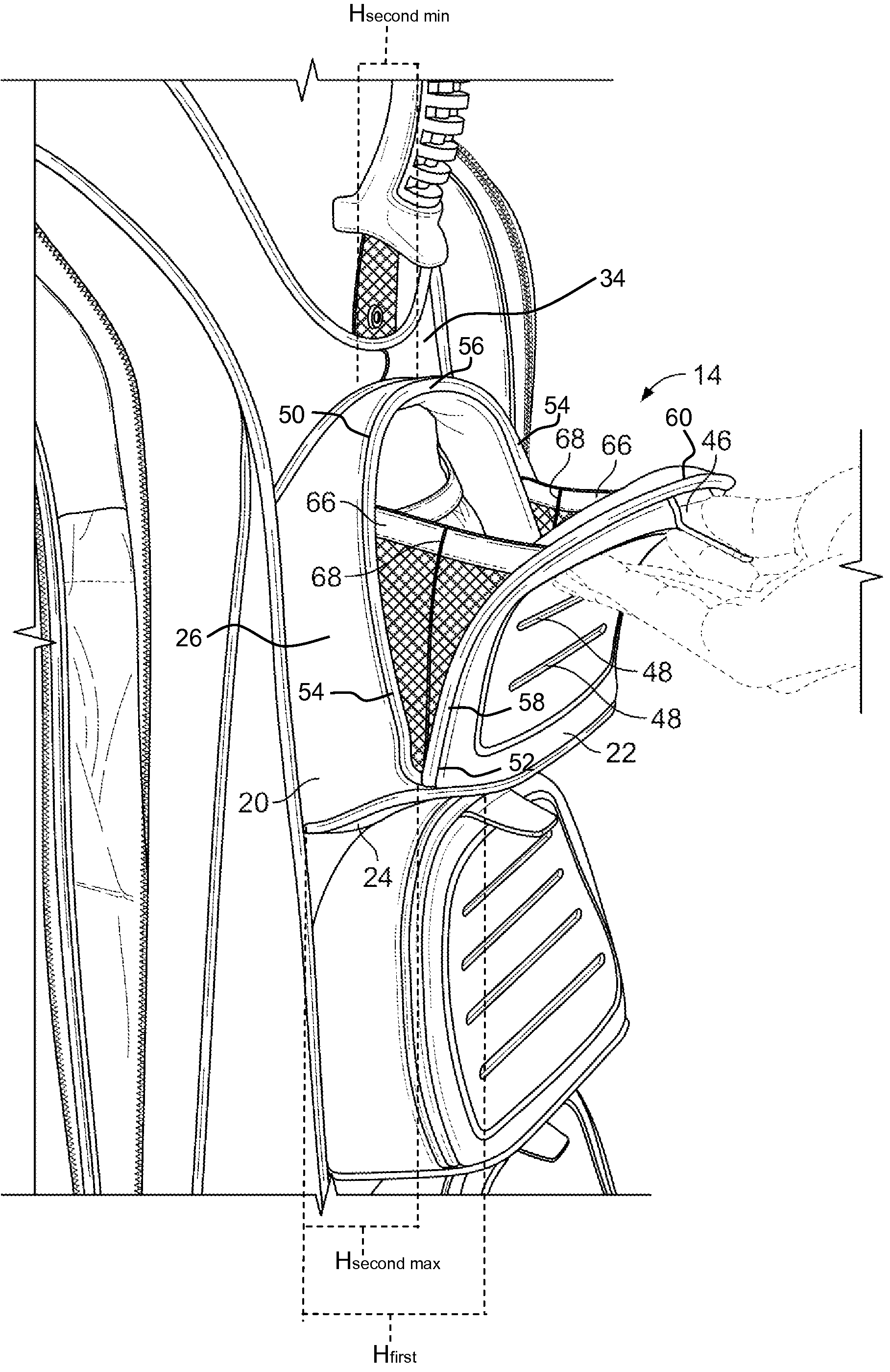 Golf bag having magnetic pocket