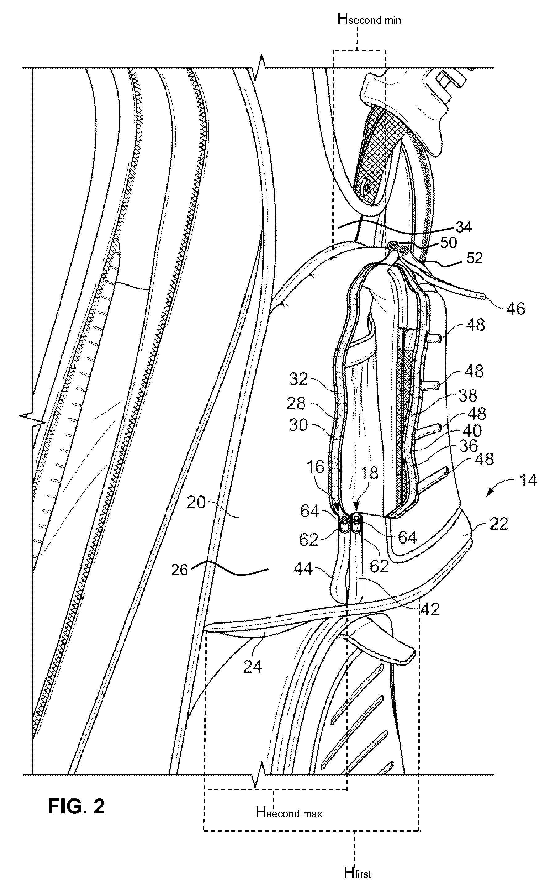 Golf bag having magnetic pocket