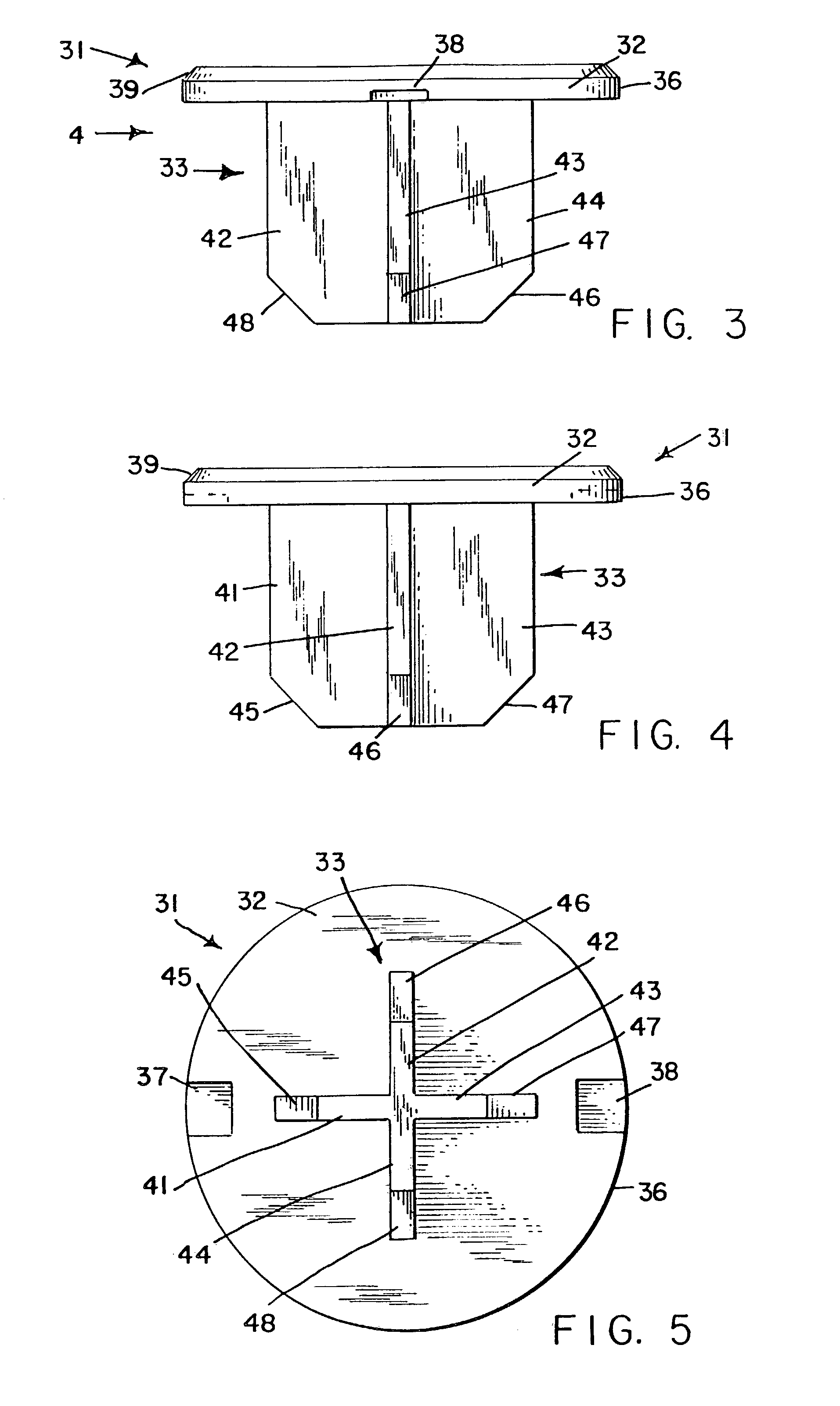 Plug for temporarily but securely covering holes in floor- or deck-type building structures