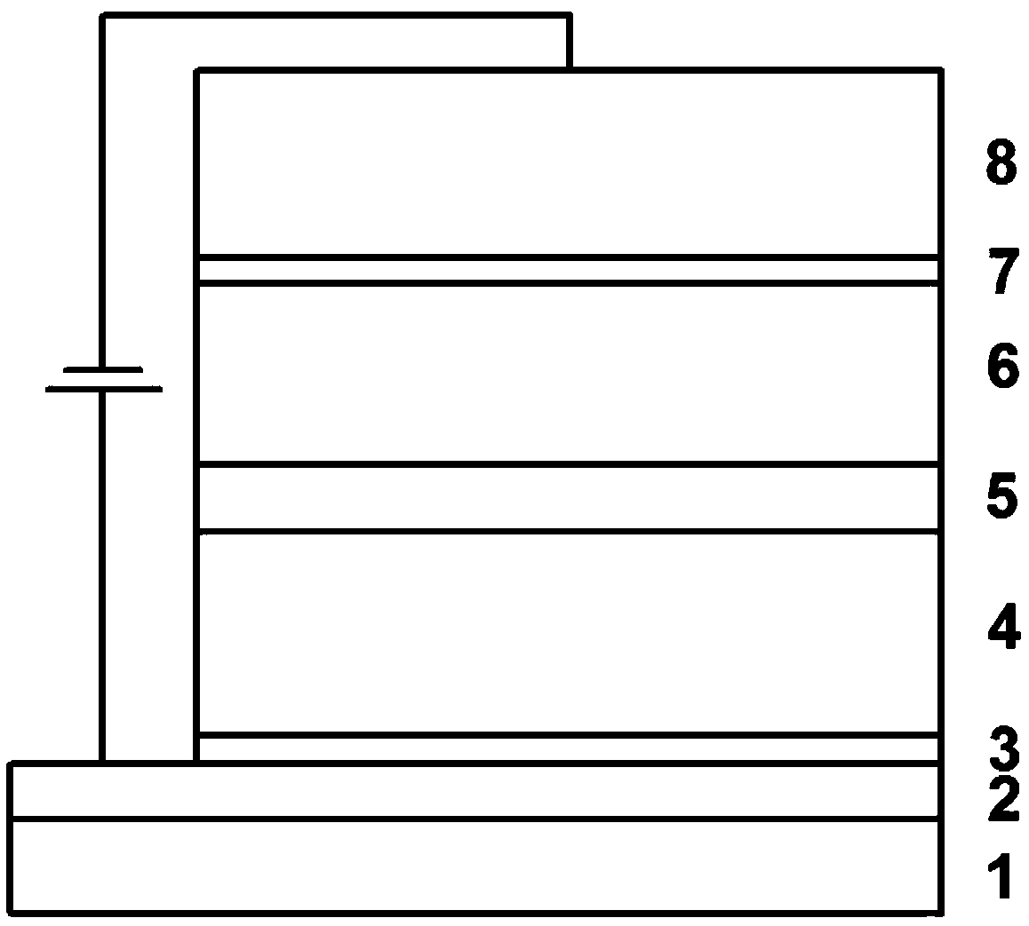 A kind of blue organic electroluminescence device and preparation method thereof