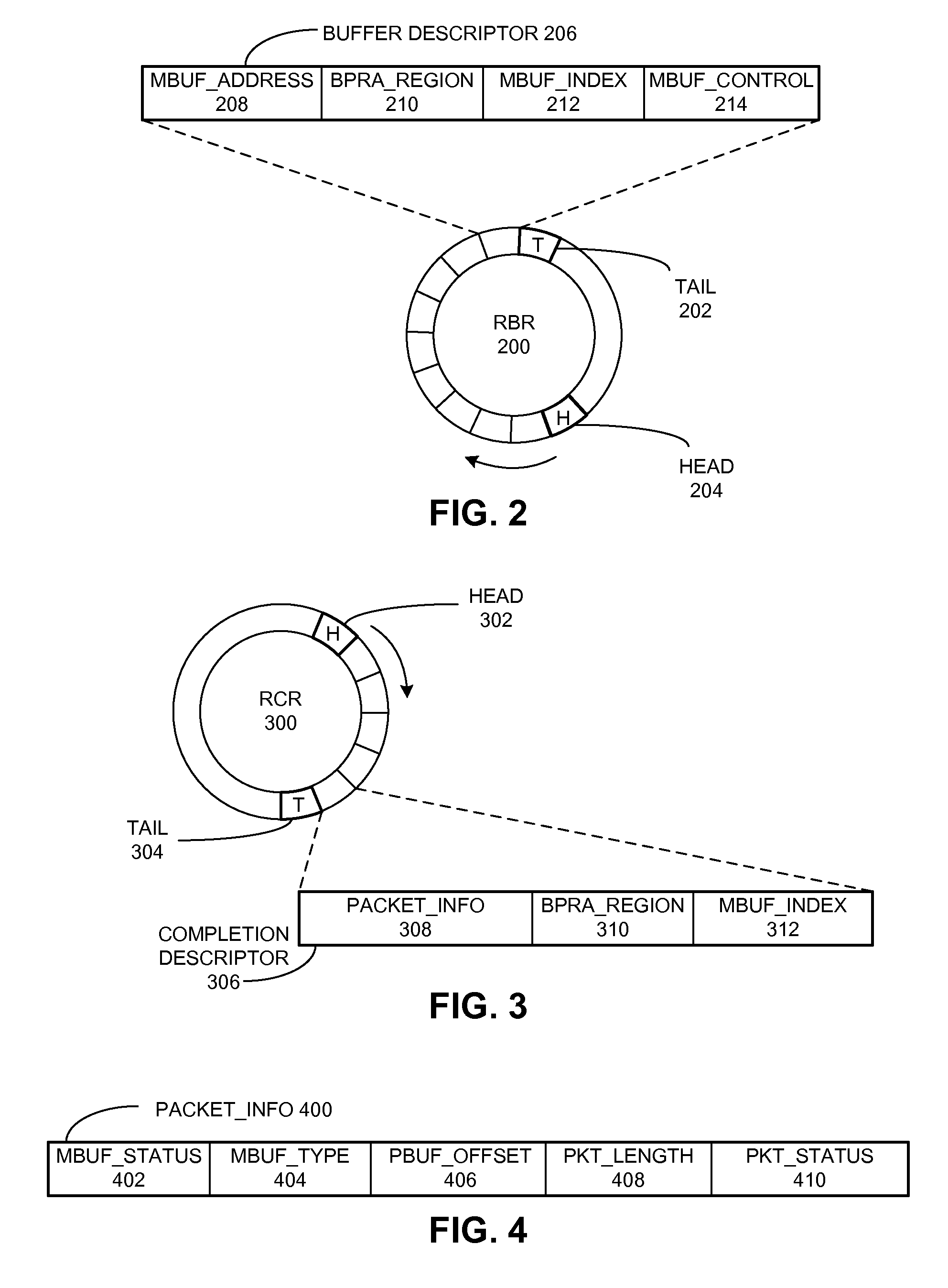 Efficient buffer management in a multi-threaded network interface