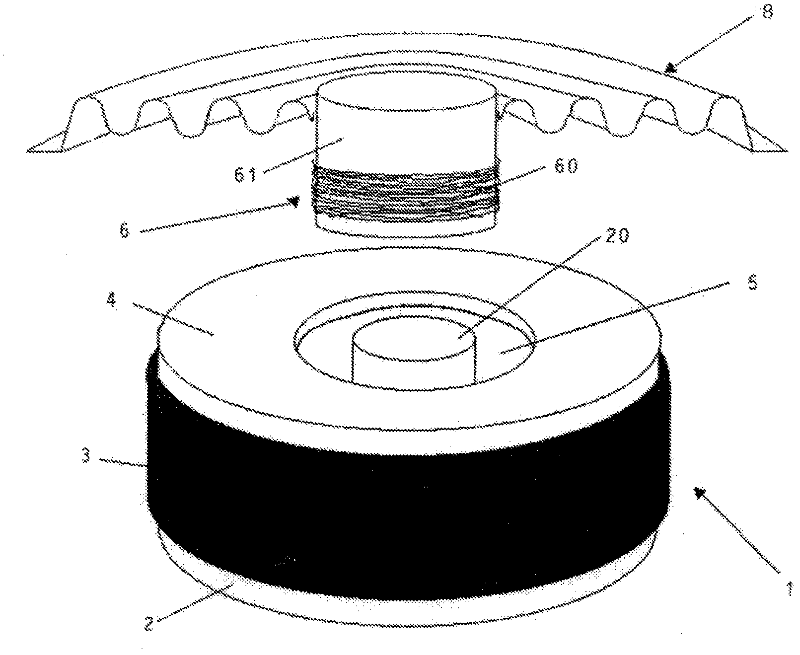 Shaker-type transducer with centering device