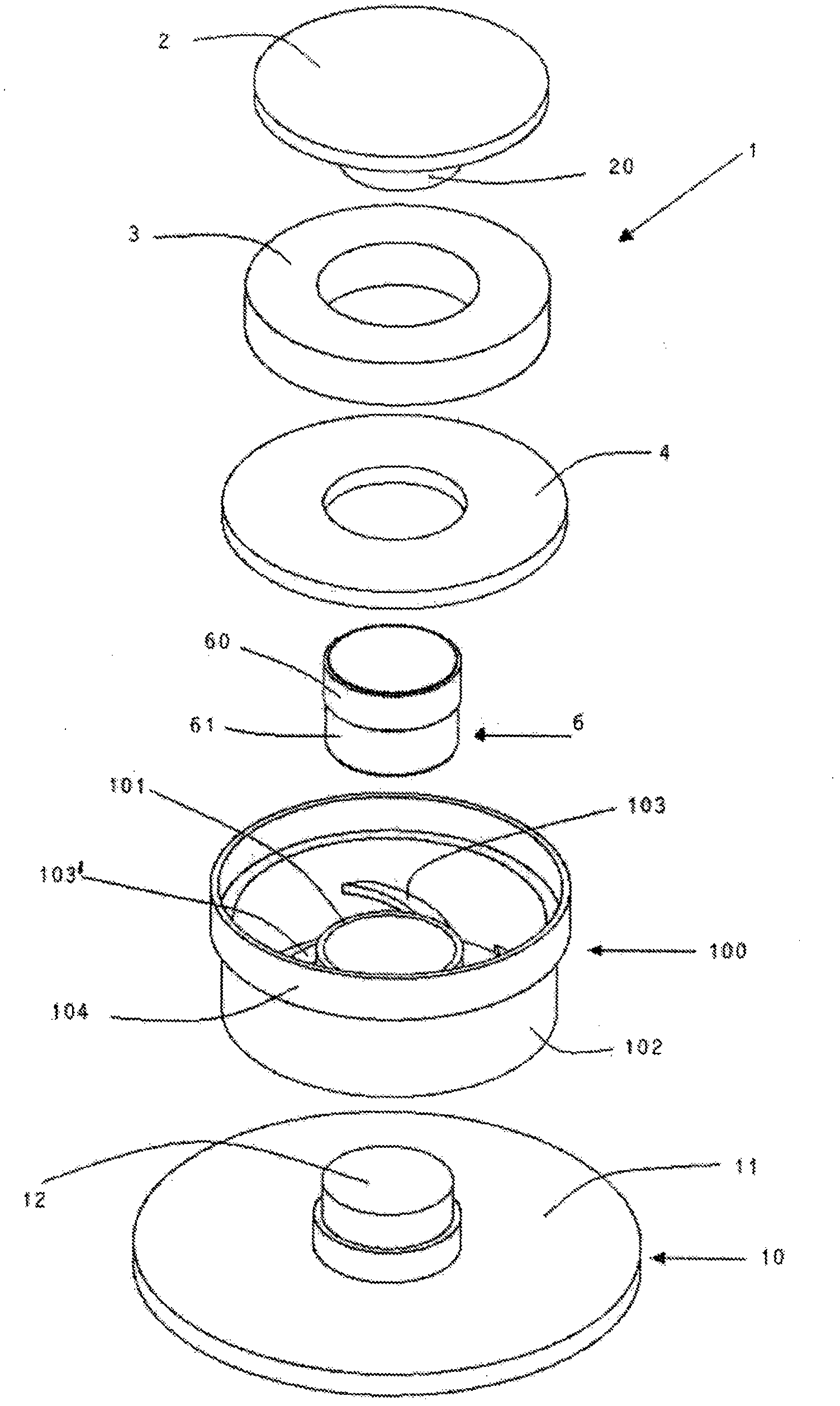 Shaker-type transducer with centering device