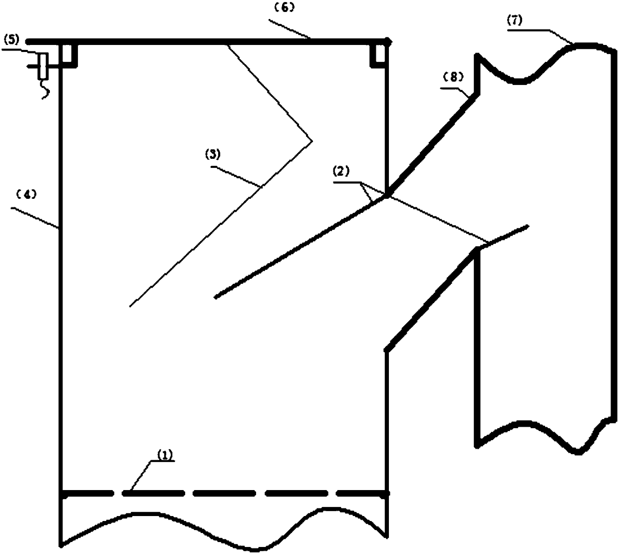 Screen plate falling monitoring device of medium drainage screen