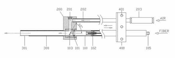 Optical probe with blower for infrared thermodetector