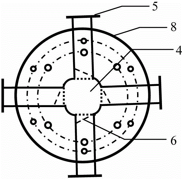 Axial and radial cross flow moving bed reactor and activated coke flue gas desulfurization and denitration technology thereof