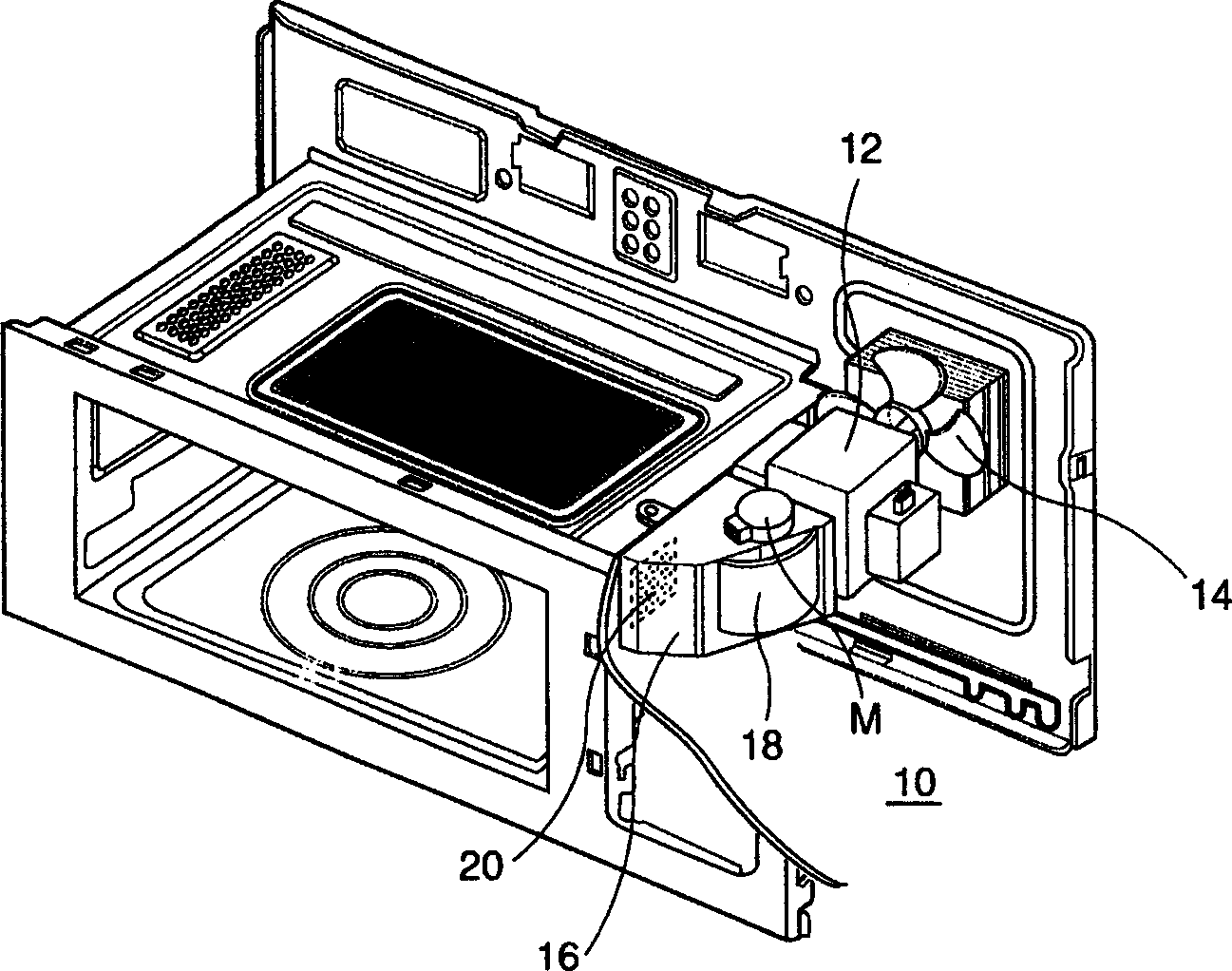 Air flow guide apparatus for microwave oven