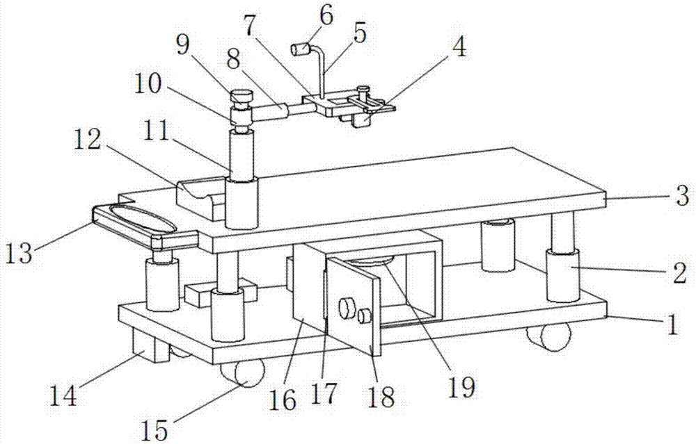 Clinical examination device for internal emergency department