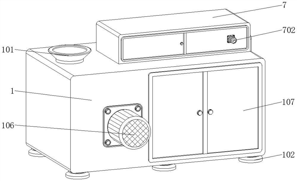 A blast furnace slag dry processing device based on high temperature slag waste heat recovery