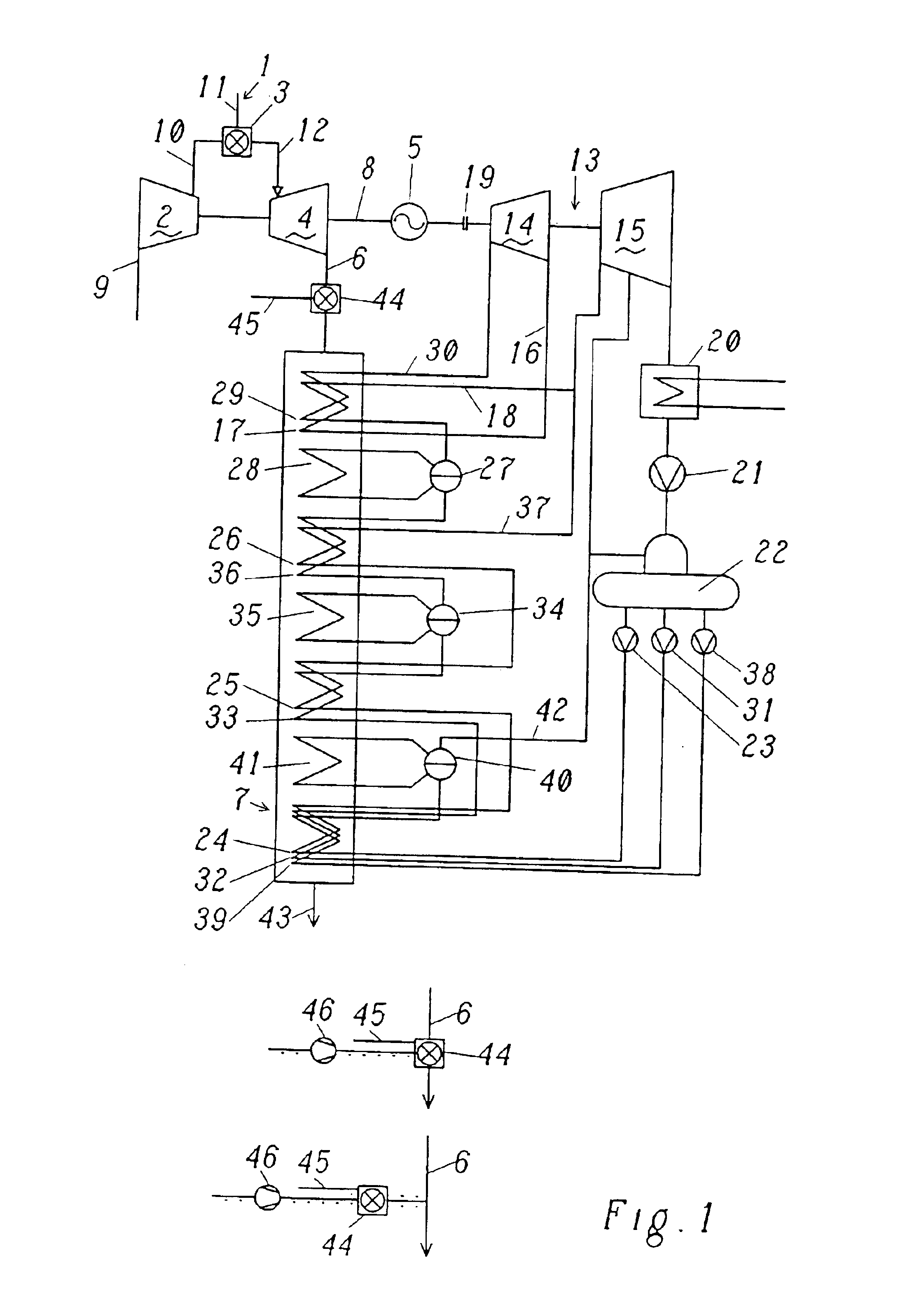 Method for operating a combined-cycle power station