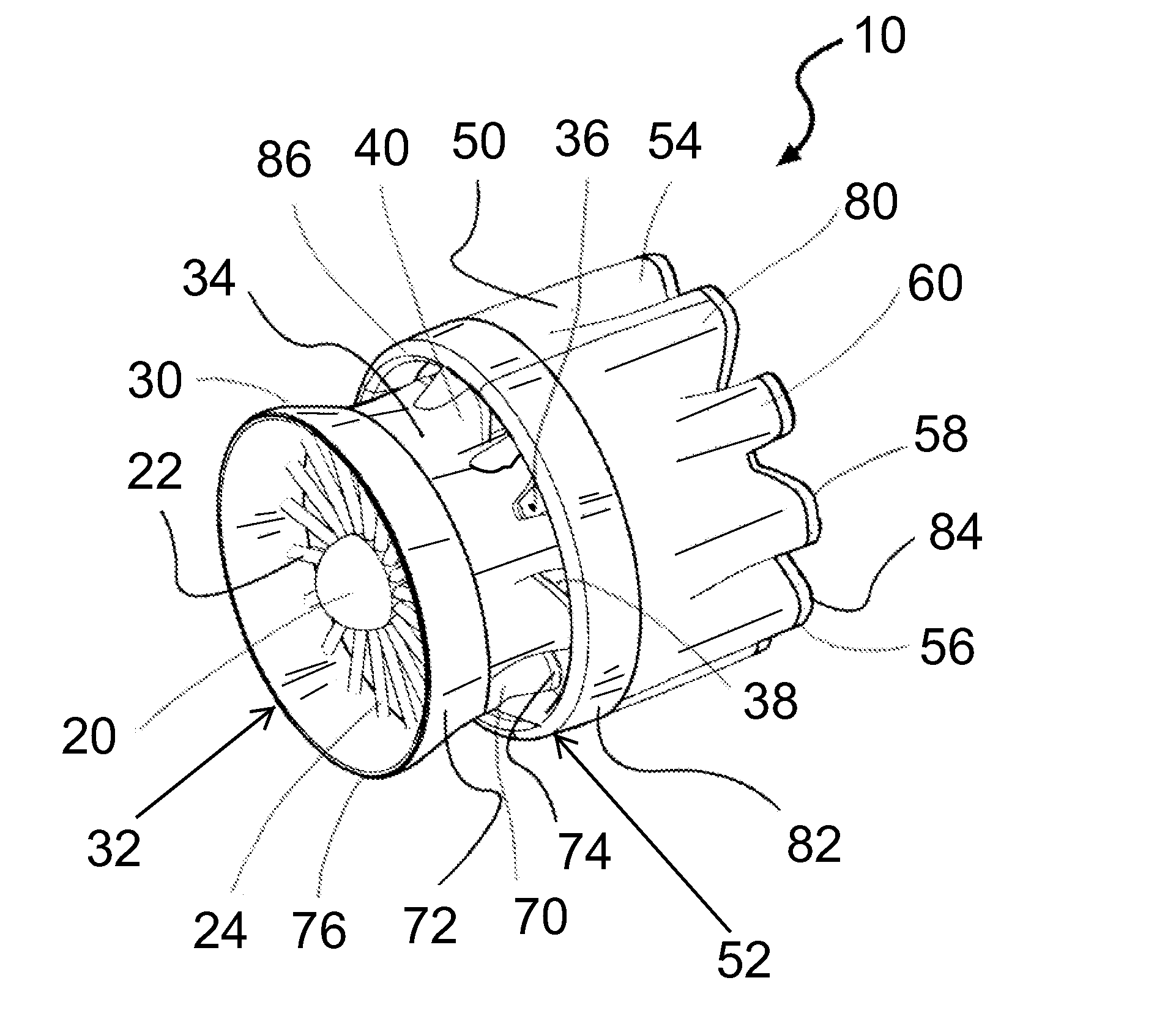 Wind turbine with skeleton-and-skin structure