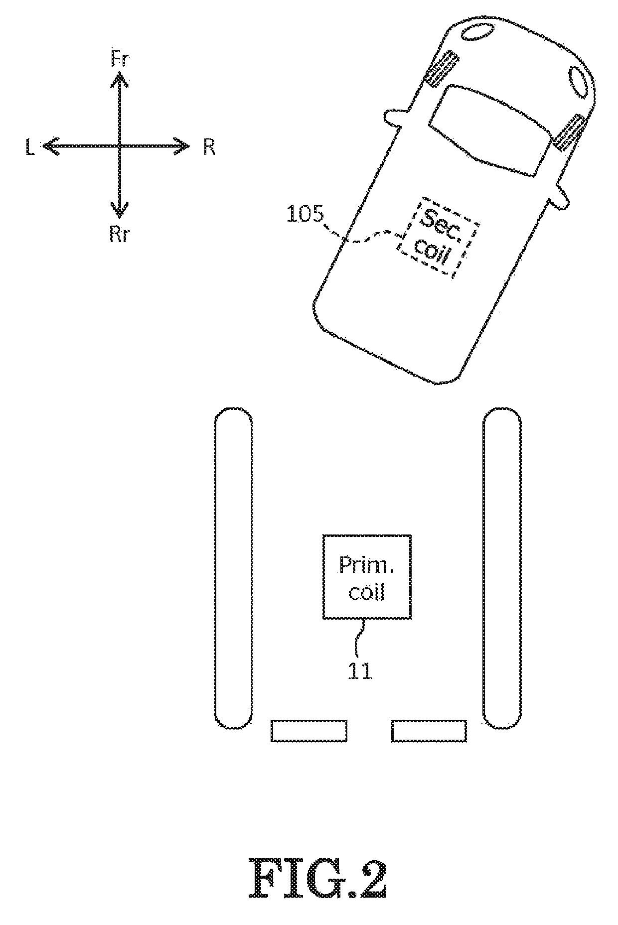 Power transmission and reception system for vehicle with graphical alignment