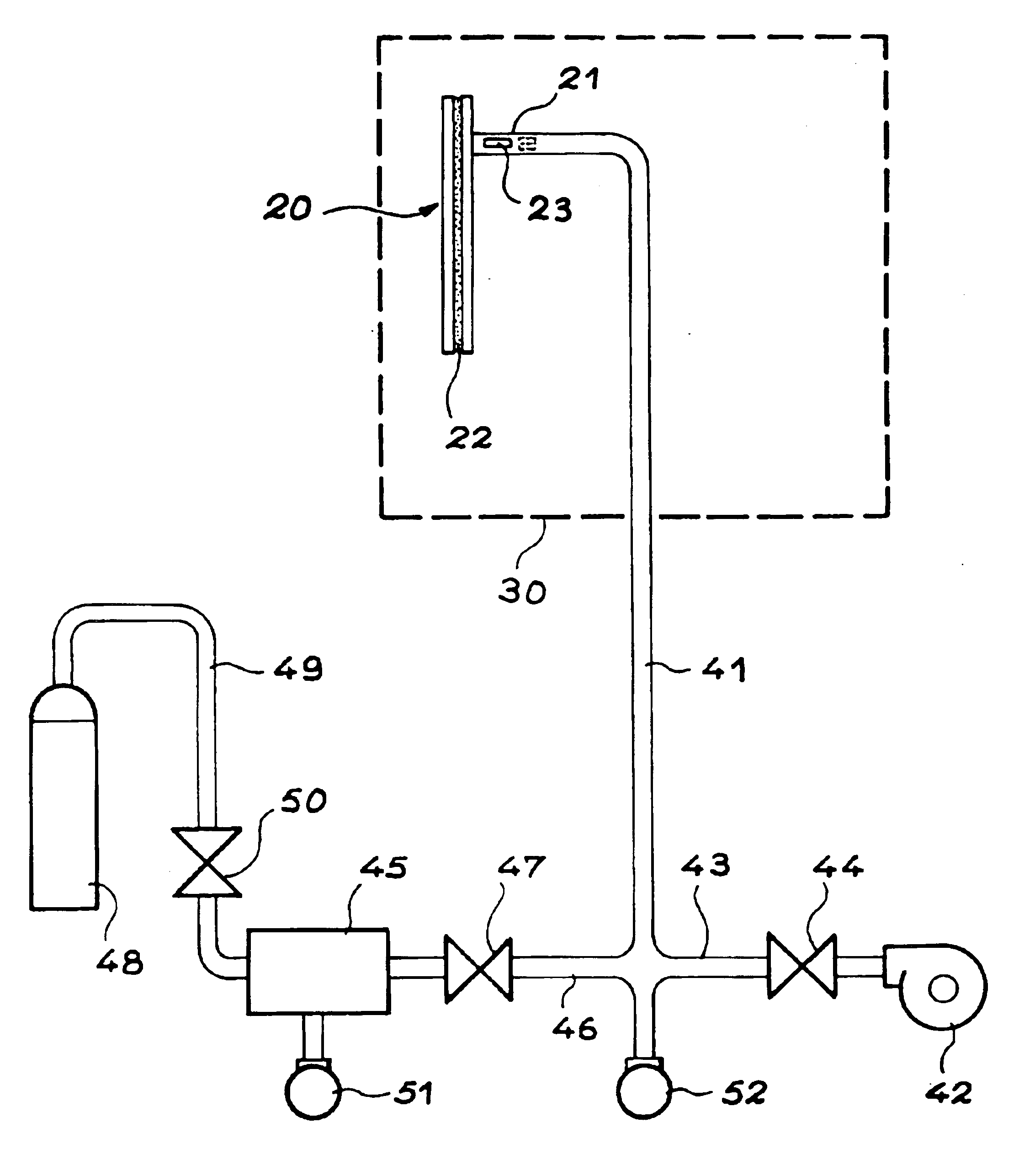 Field emission device using a reducing gas and method for making same