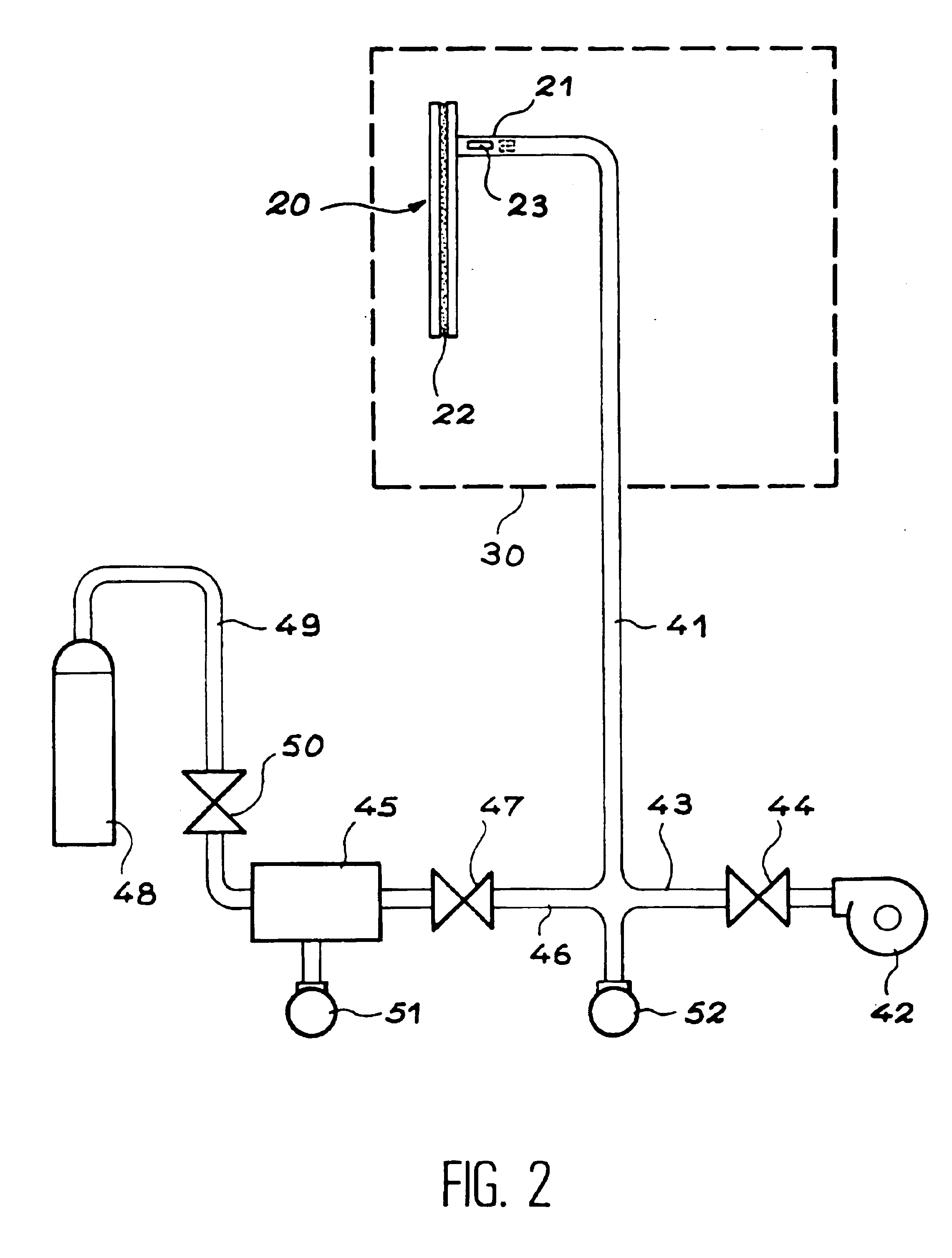 Field emission device using a reducing gas and method for making same