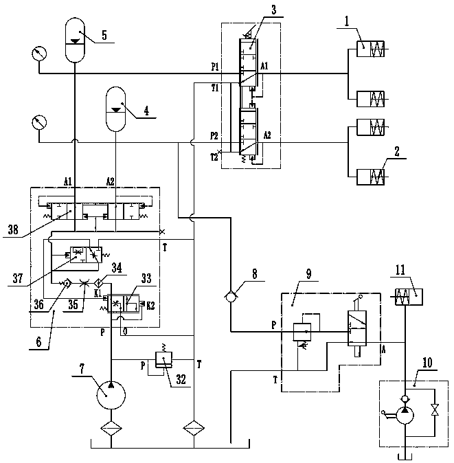 Control system for hydraulic-mechanical combined braking of explosion-proof vehicle in coal mine