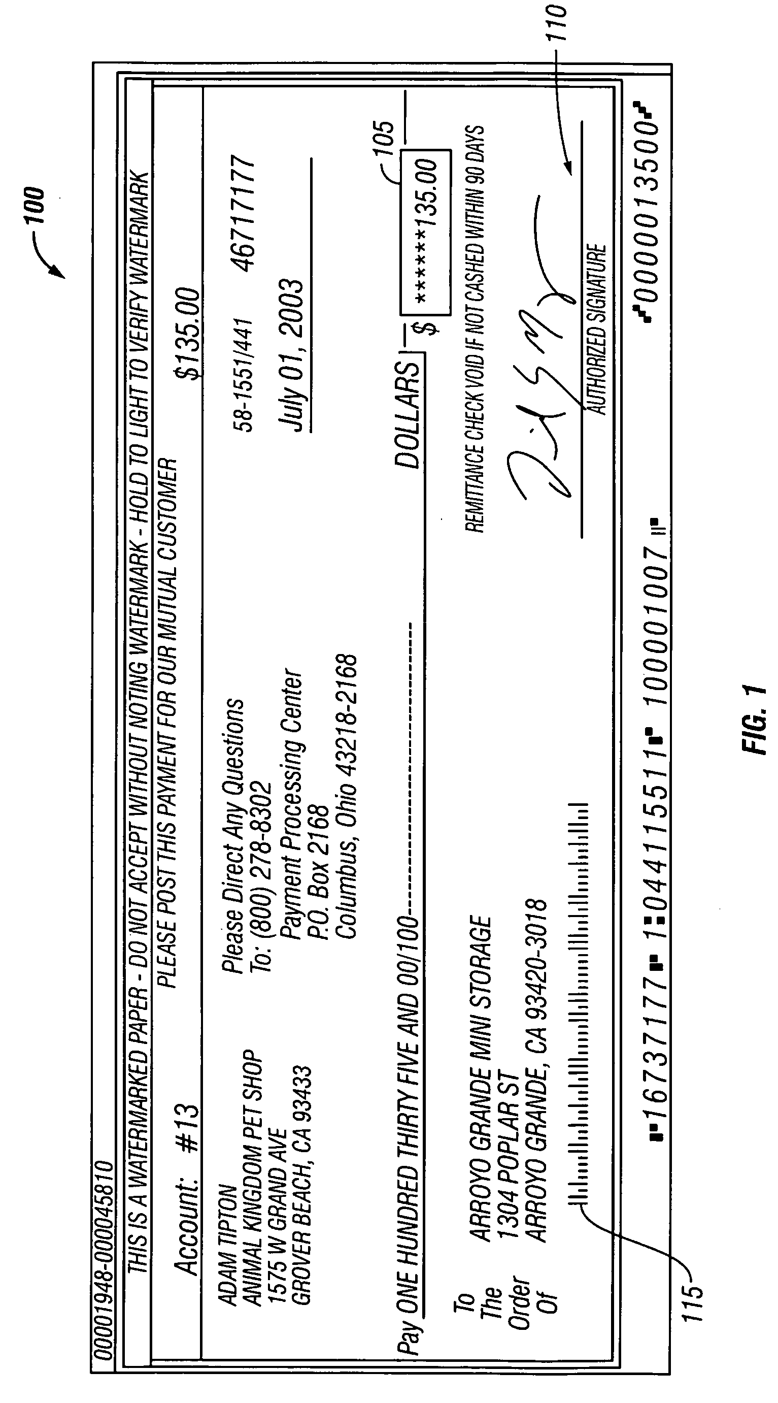 System and method for check fraud detection using signature validation