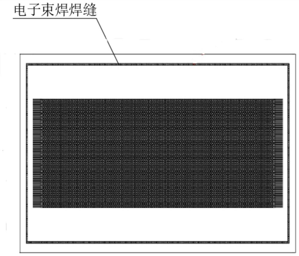 Gas pressurization diffusion welding method for thin-wall micro-channel heat exchanger core