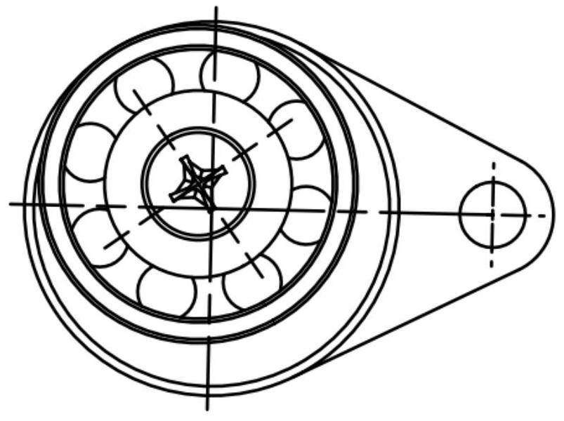 Double deep groove ball bearing pre-tightening eccentric cam follower