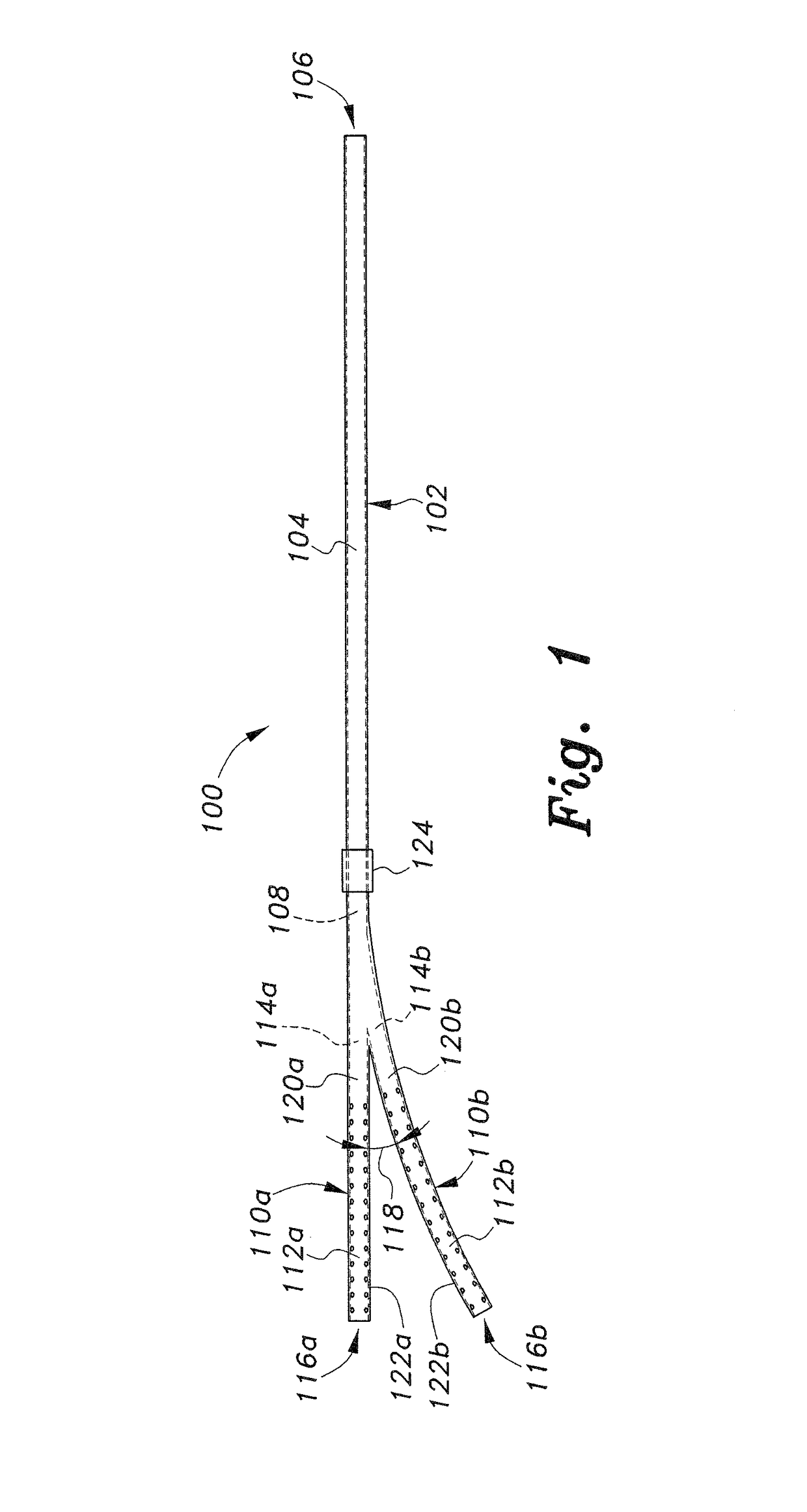 Bifurcated peritoneal catheter