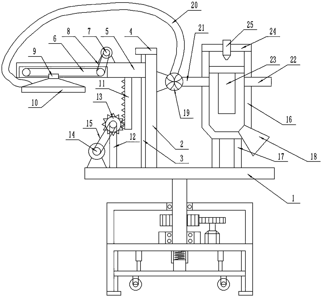 Dust collection device for bulk cement car loader