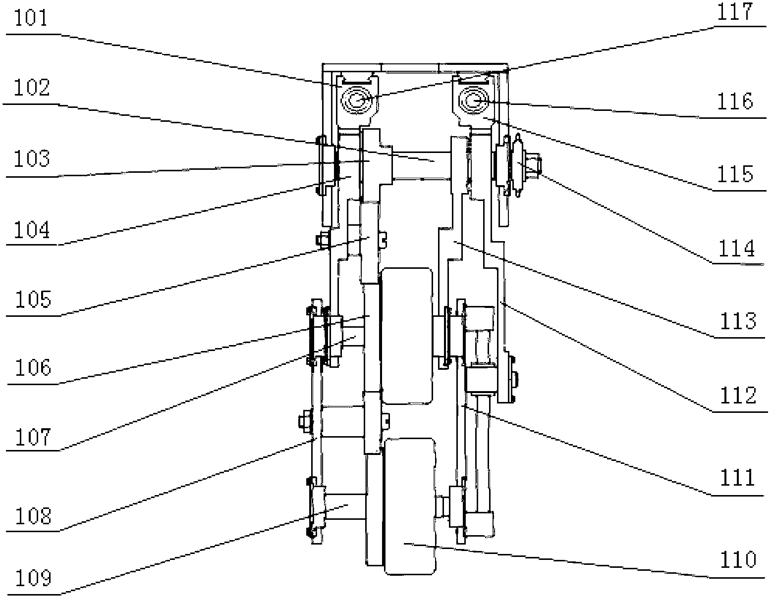 Reconfigurable wheel leg combination type wheelchair