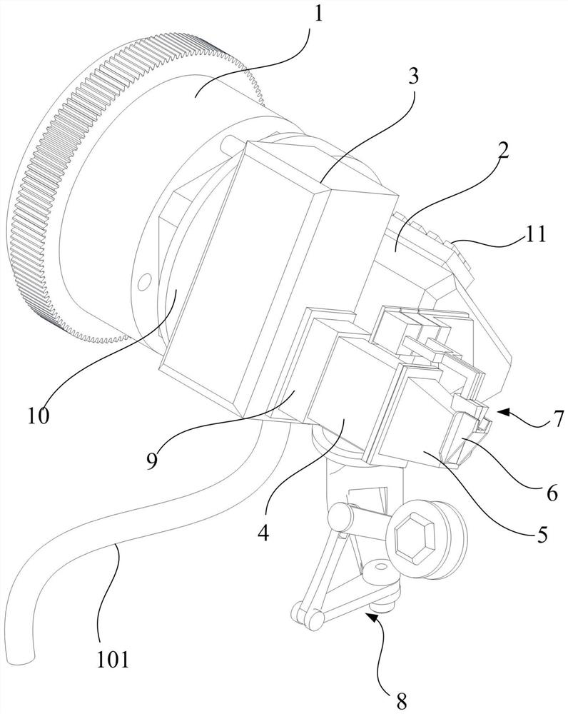 A thermoplastic spacer coating robot for insulating glass production