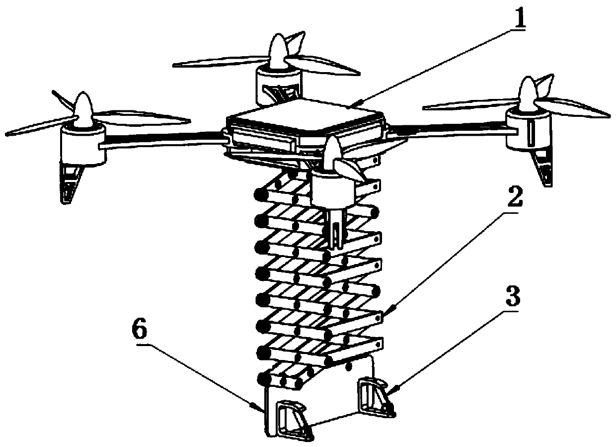 Unmanned surface vehicle deployment and retrieval system coordinated by unmanned aerial vehicle with parallel extension arms