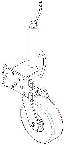 Travel trailer guide wheel device