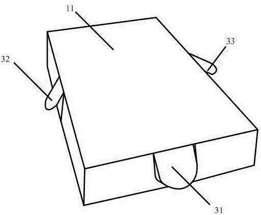 Three-point opening type medicine packaging box with child protection function