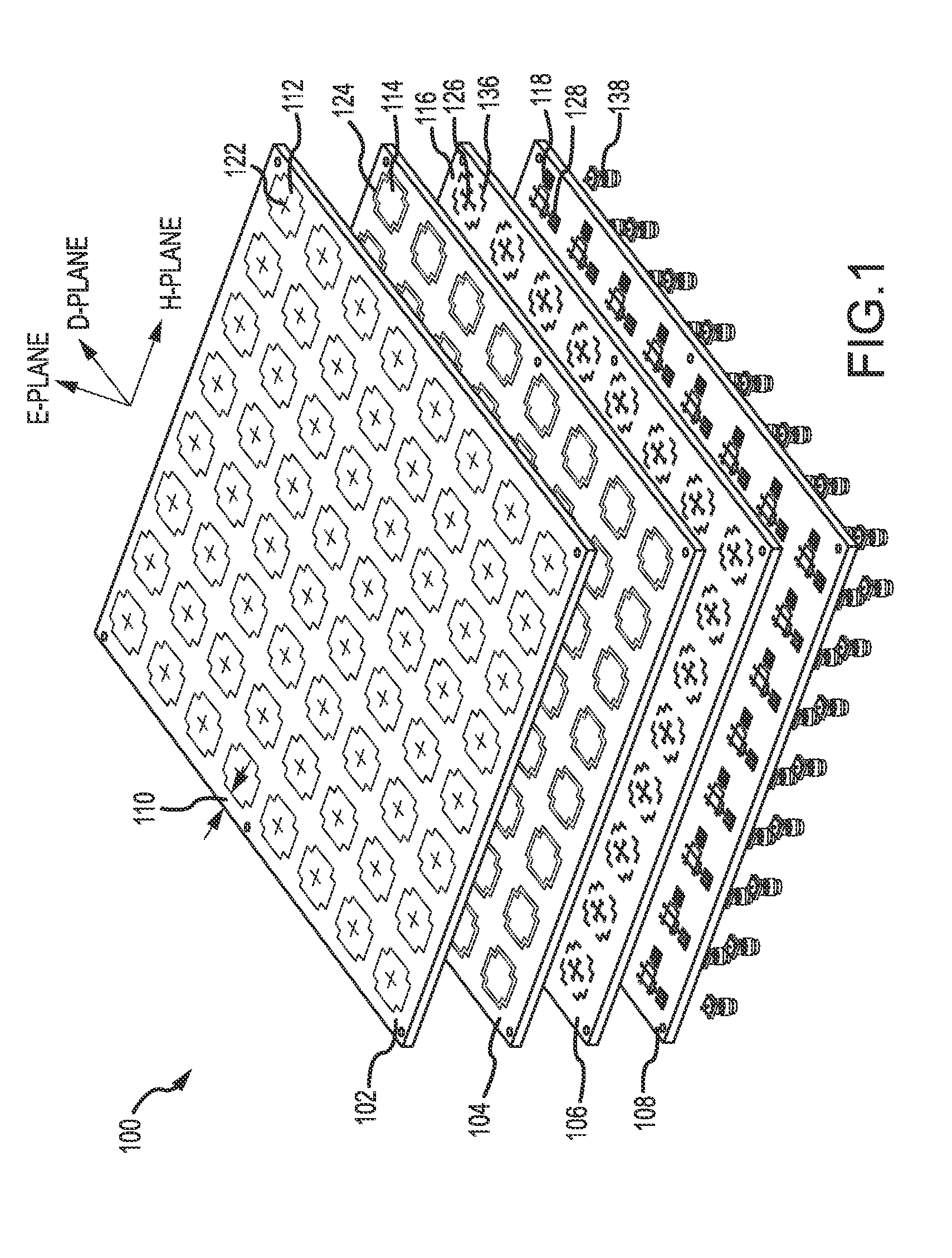 Dual-polarized radiating patch antenna