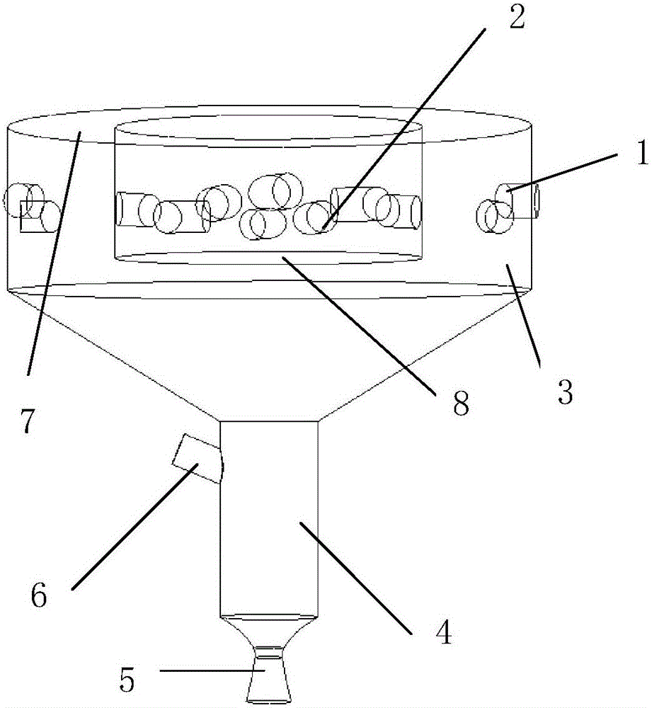 A vortex combustion device for metal and water reaction