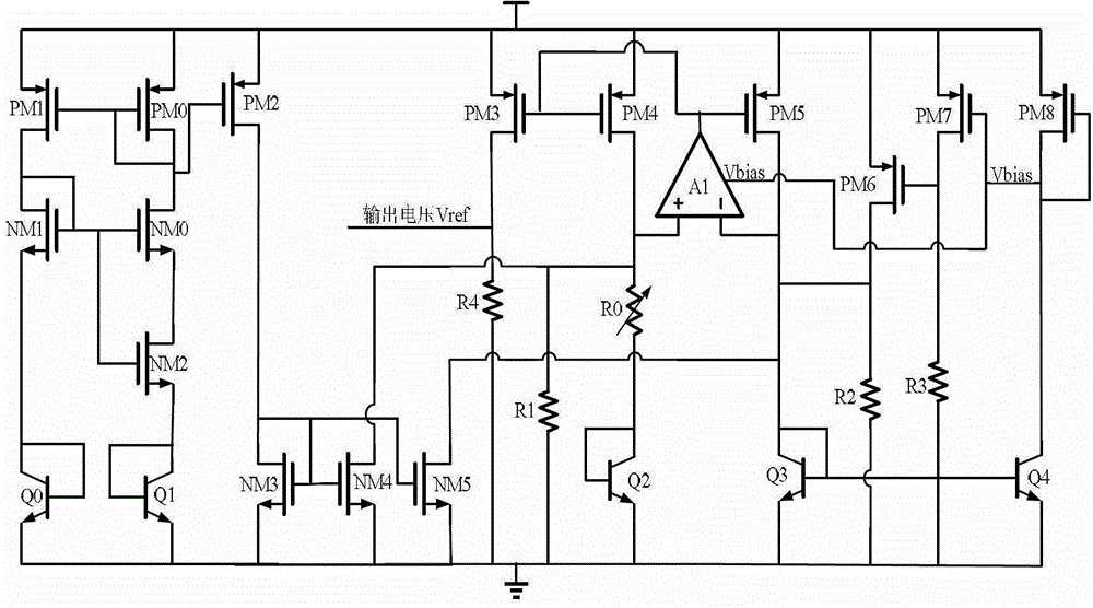 Band gap reference voltage circuit with high-order curvature compensation